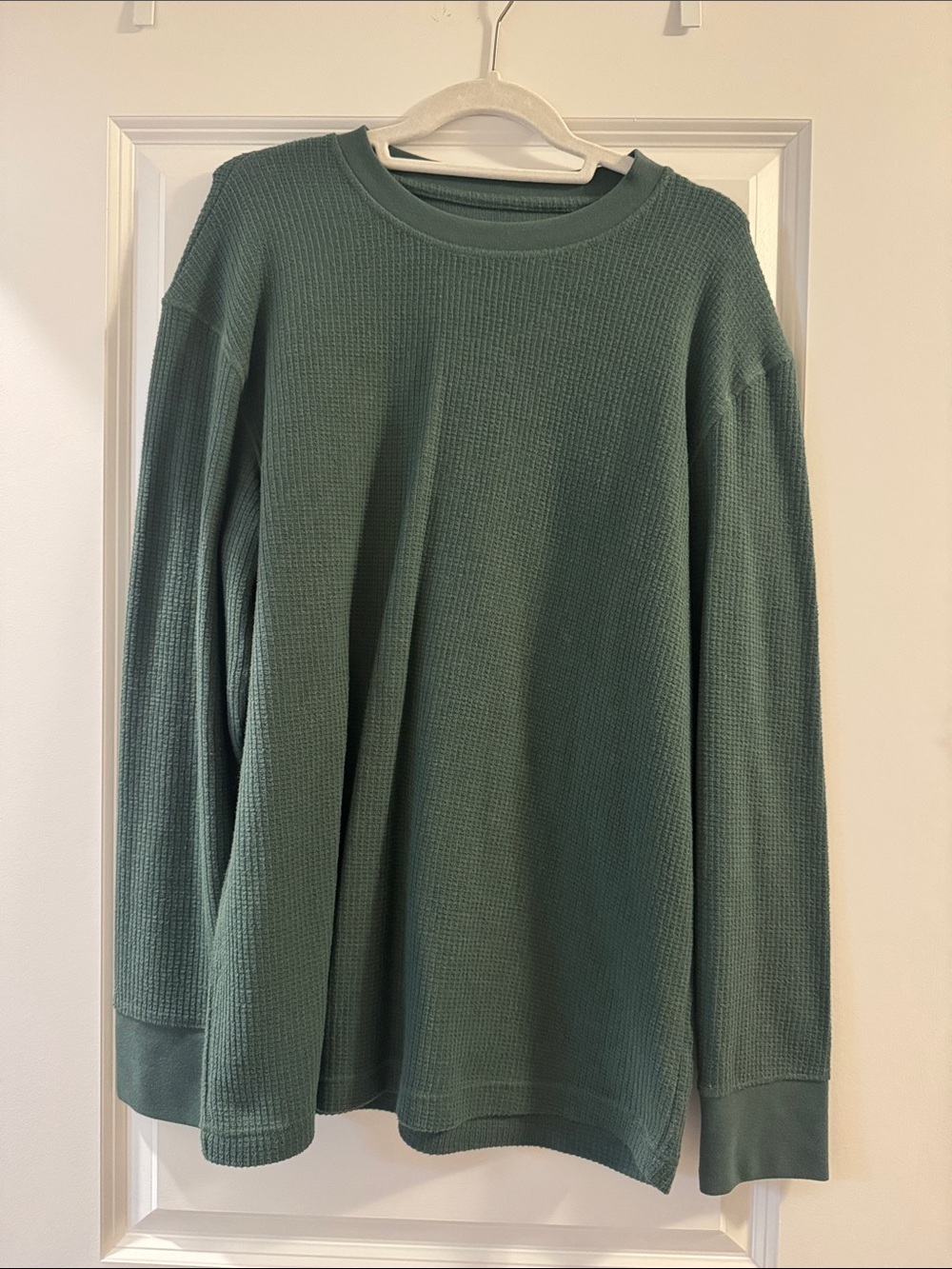 Goodfellow & Co Sage Green Waffle-Knit Crewneck Sweater